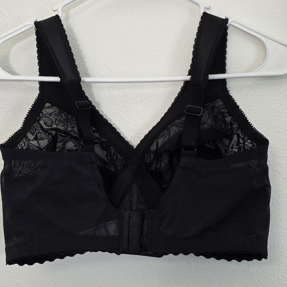Glamorise Black Full-Coverage Lace Bra NWOT - Sale - Picture 2 of 3